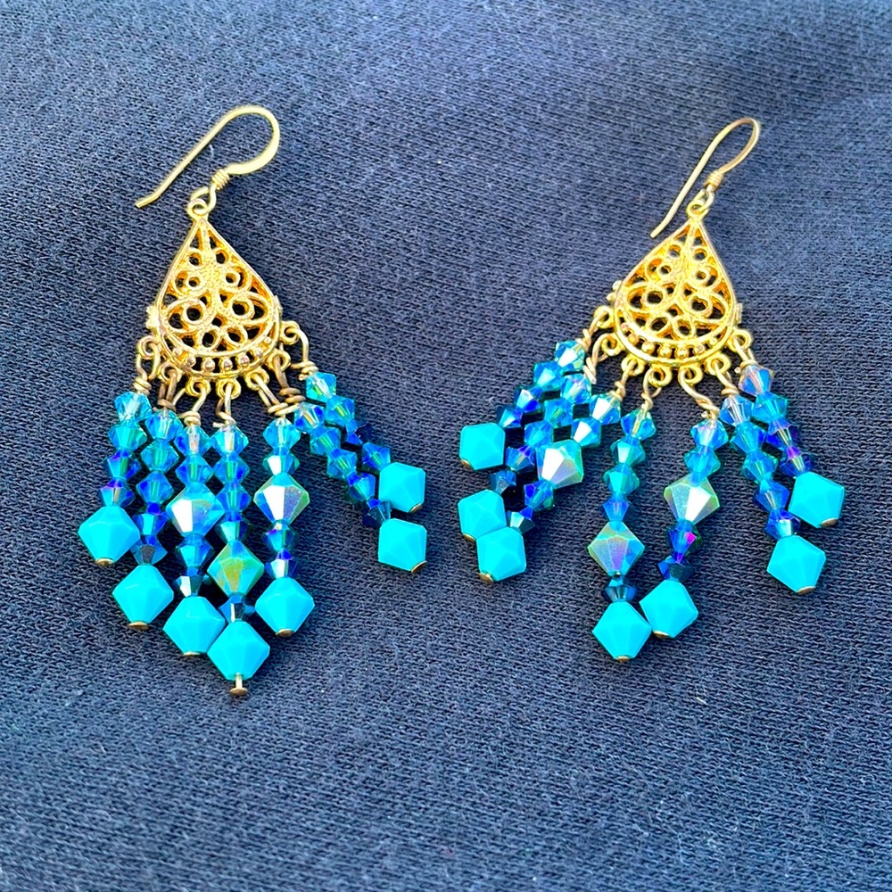 Fun bright ear rings